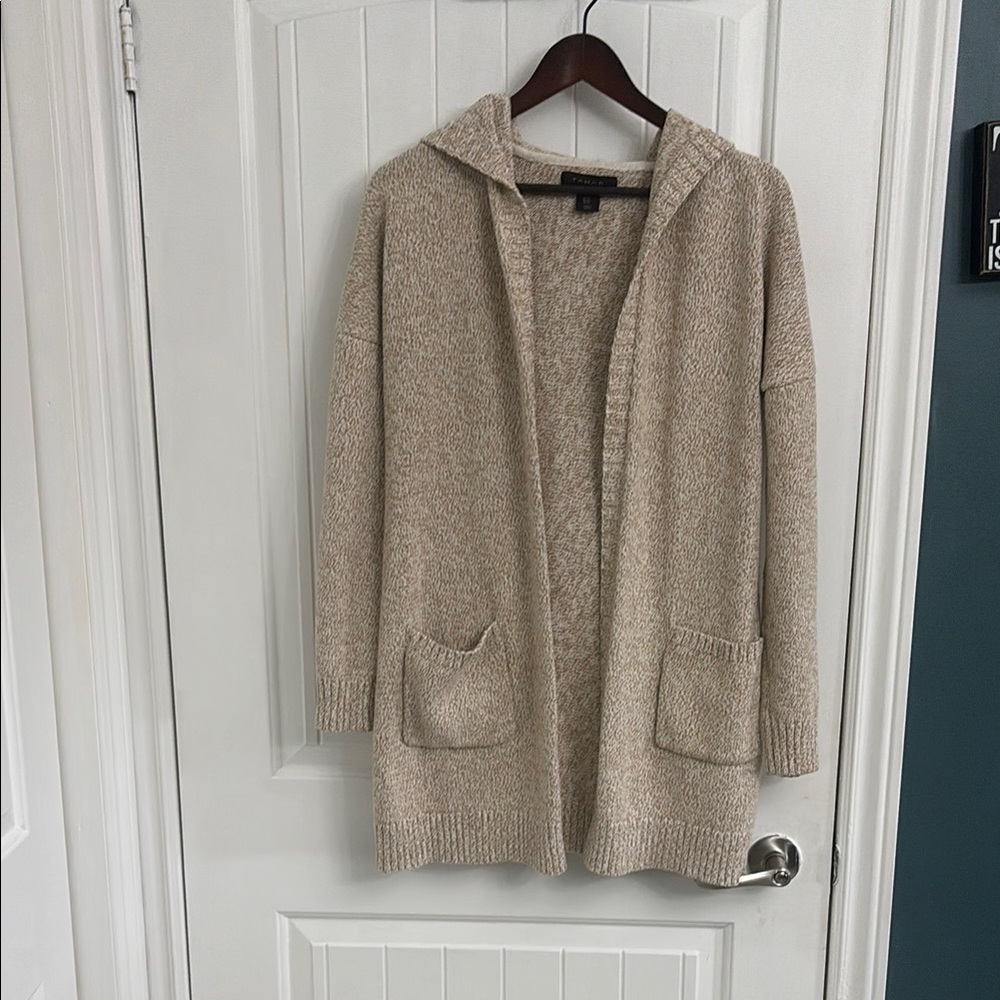 TAHARI Hooded Cardigan